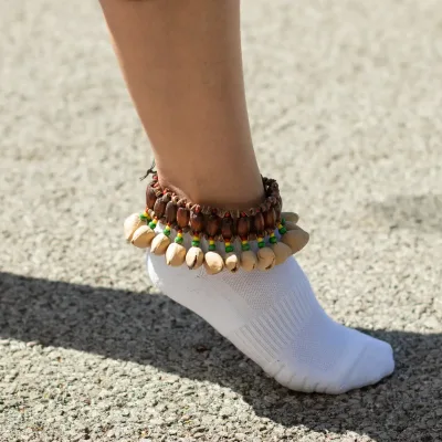 Shaker de tobillo con conchas Kenari - Pulsera sonajero (20 conchas)