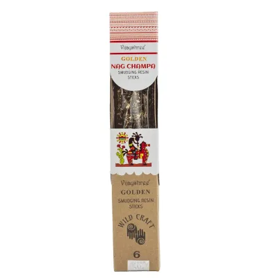 Palitos de resina de Nag Champa dorados para purificación - 30g