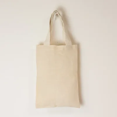 Nomad Sari Icónica Bolsa Tote de Regalo Mini - Sin impresión- (25x18cm) - Natural 4oz