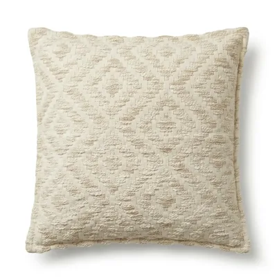 Funda de cojín clásica - Geo crema neutra - 45x45 cm