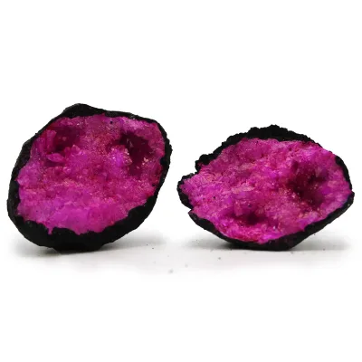 Geodas de calcita coloreada - Piedra Negra - Rojo Oscuro