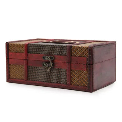 Caja de Pañuelos Grande Estilo Baúl