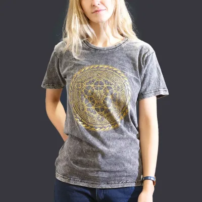 Camiseta Nomad Sari Pequeña - Chakra - Gris oscuro