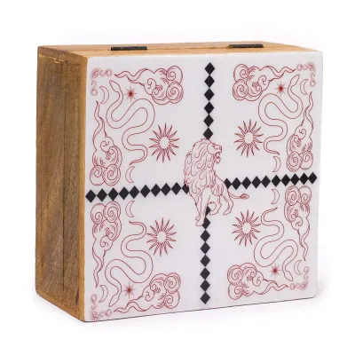 Caja cuadrada grande 15x17.5x8cm - León - HOP HARE