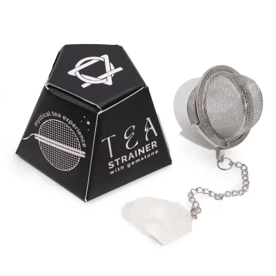 Colador de té de piedras preciosas de cristal crudo - Cuarzo de roca