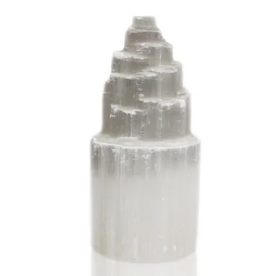 Lampara Natural Torre Selenita - 20cm