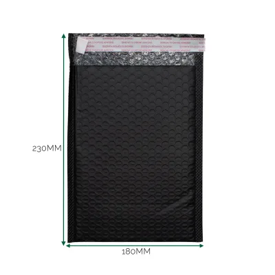 Sobre acolchado de burbuja de polietileno negro (180x230+40mm)