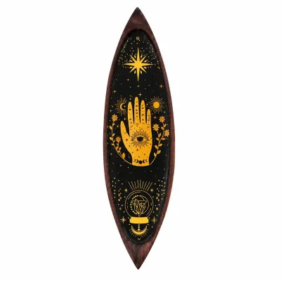Cuenco de incienso esmaltado - madera de mango - Hamsa