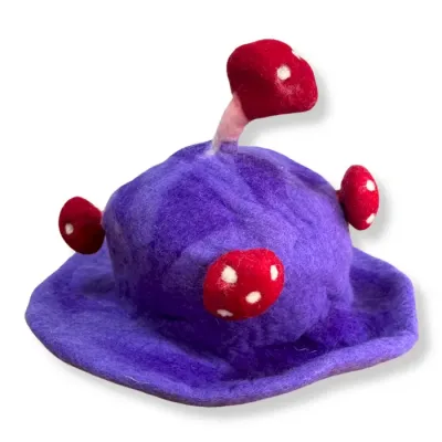 Sombrero de hongo de fieltro - Bruma púrpura de ensueño