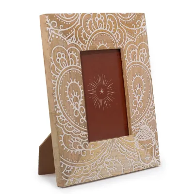 Marco de Madera de Mango (para 10x15cm) 26x20x2cm - Buda Blanco