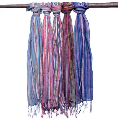 Bufandas bohemias indias - 50x180cm - Púrpuras al azar
