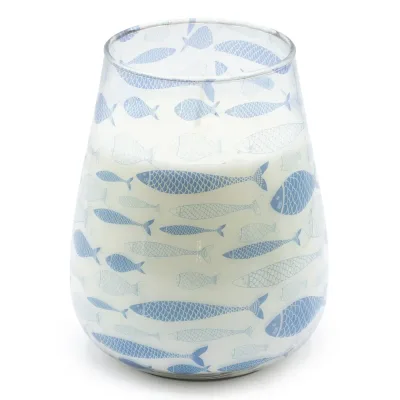 Velas en tarro de vidrio alto - Brisa marina