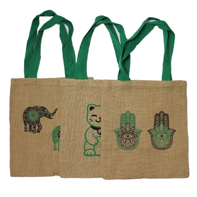 Bolsa de Yute Grande - 3 Diseños ( Aleatorio)