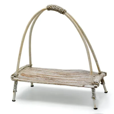 Soporte para Té de Hoja de Coco - Acabado Blanco