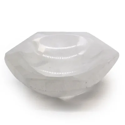 Cuenco hexagonal de selenita - 10cm
