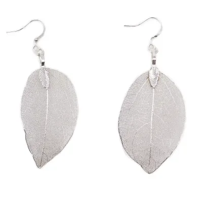 Pendientes - Hoja de valor - Plata