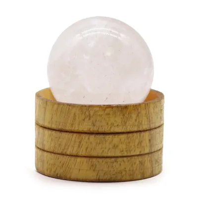 Esfera de cristal de 40 mm - Cuarzo transparente con soporte