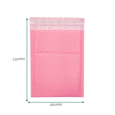 Sobre de burbuja de polietileno rosa (180x230+40mm)