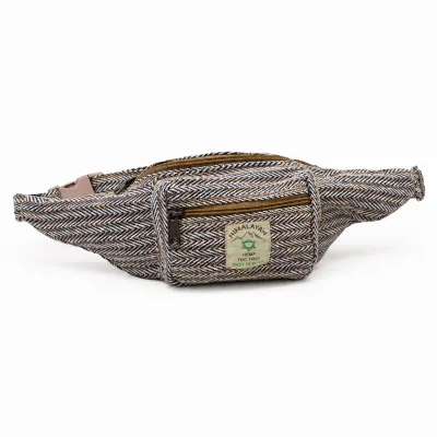 Bolso Tipo Cinturón de Estilo Cáñamo y Algodón (o Riñonera) - Azul