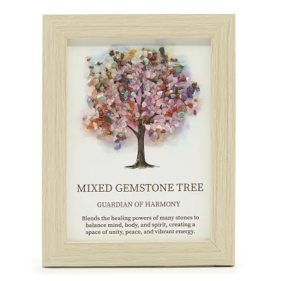 Imagen de piedra preciosa - Árbol de la Vida - Multicolor  (20x14.7x1cm)