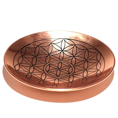 Oferta de cobre / Placa para sahumar - Flor de la Vida