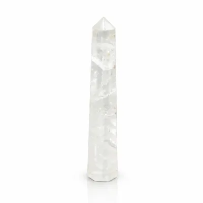 puntas de obelisco de seis caras de piedra preciosa, aprox. 17 cm - cristal de roca