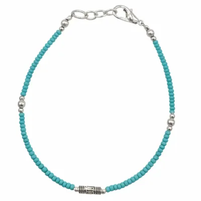 Pulsera nepalí de gemas extrafinas - Turquesa y lágrima
