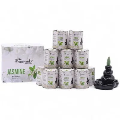 Paquete de 10 Incienso Masala Backflow - Jazmín