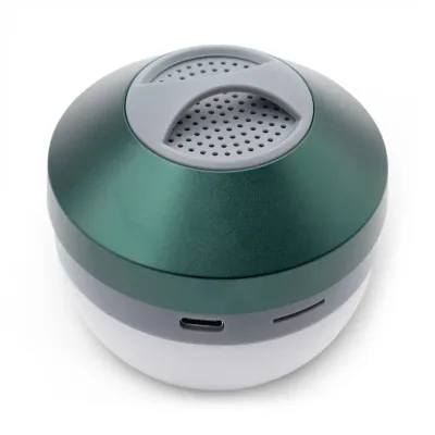 Lámpara colgante verde para acampar y mini altavoz