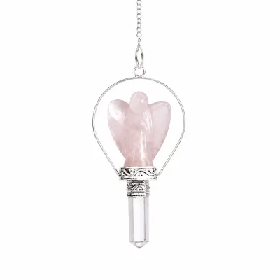 Péndulo ángel cuarzo rosa