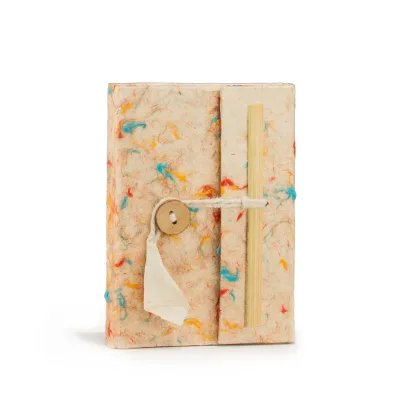 Mini Lokta Mixed Colour Cotton Notebook Lrg (12x8cm) 40 leafs
