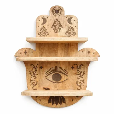 Estante de pared con forma de Hamsa