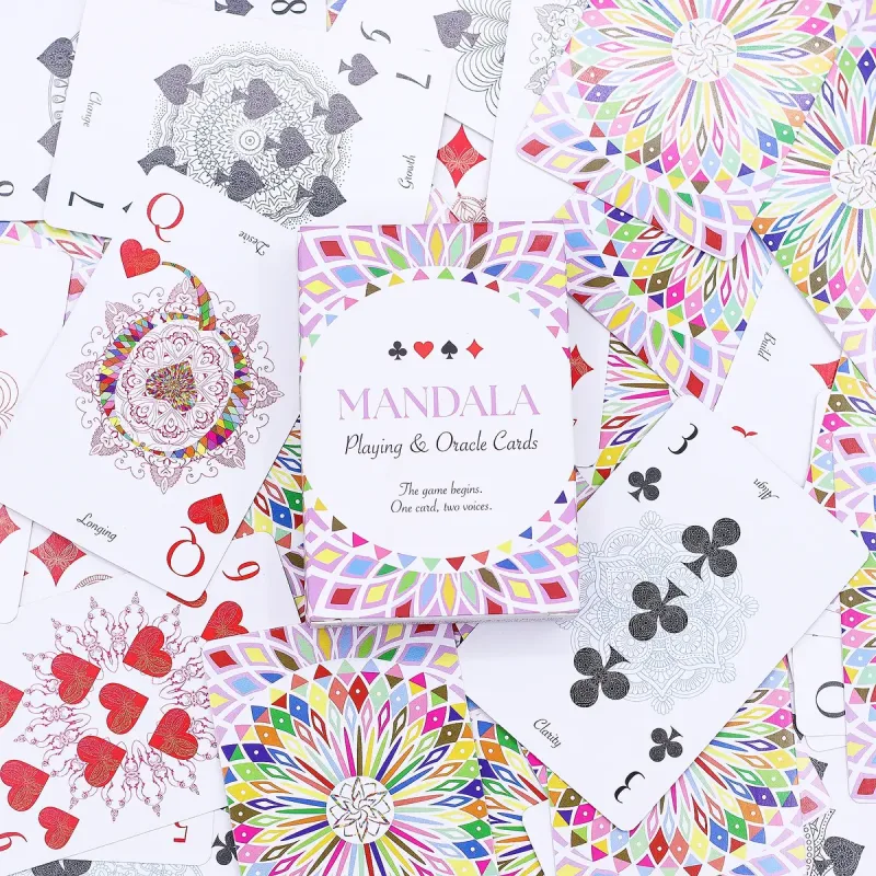 Mandala para jugar y Cartas de Oráculo – Simetría caleidoscópica