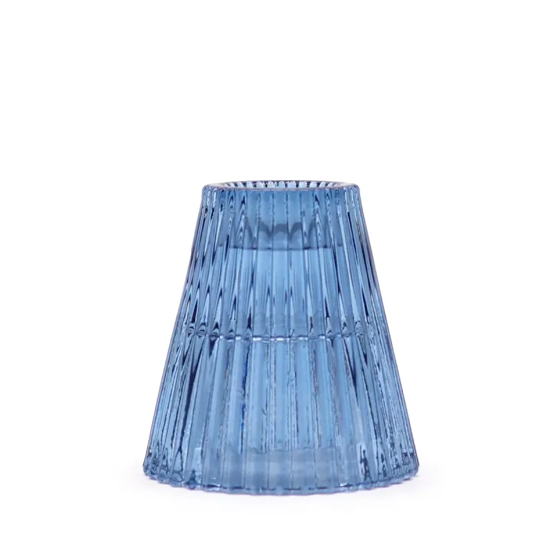 Portavelas reversible para cena / vela de té - Azul real