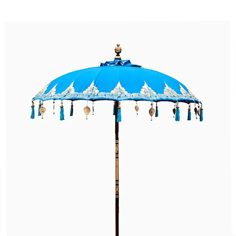 Sombrilla Bali Decoracion de Hogar - Algodón - Decoración Turquesa - 2m