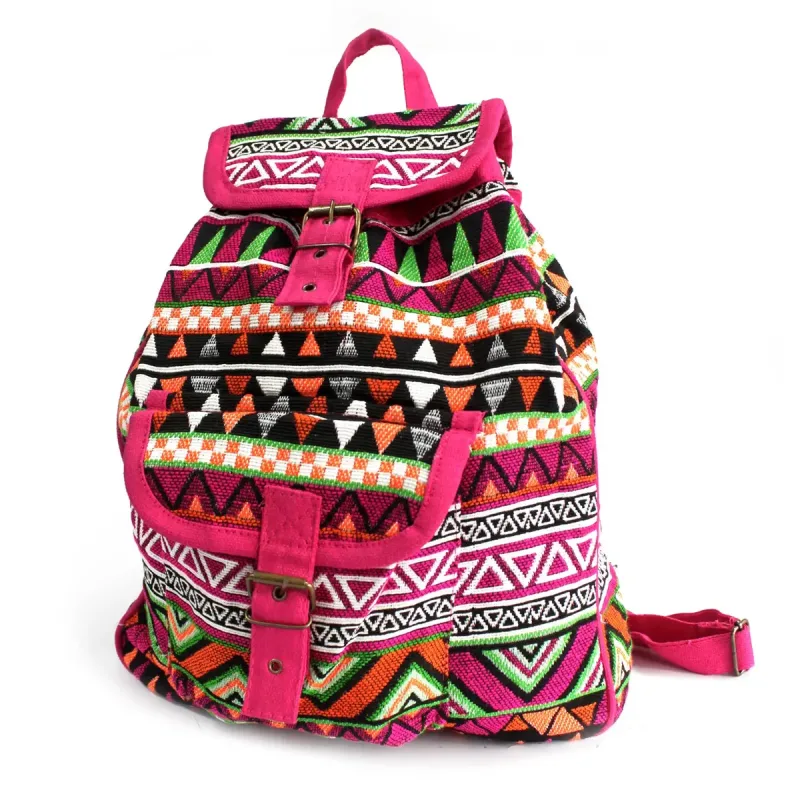 Tejido Jacquard - Mochila Rosada