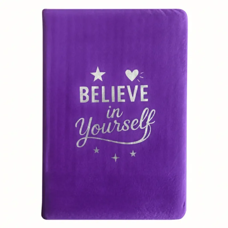 Cuaderno de Terciopelo Lavanda - 80 páginas - Cree en ti mismo