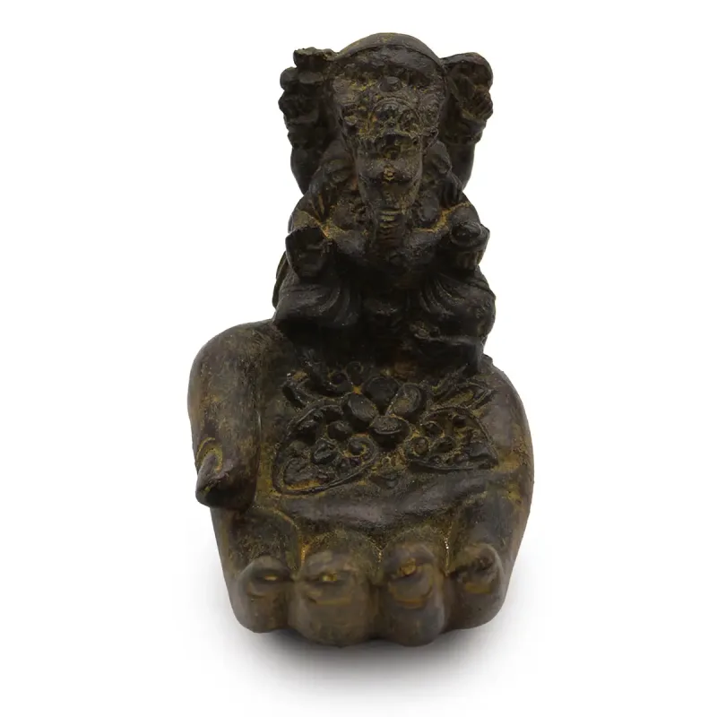 Quemador de incienso Ganesh y mano (antiguo)