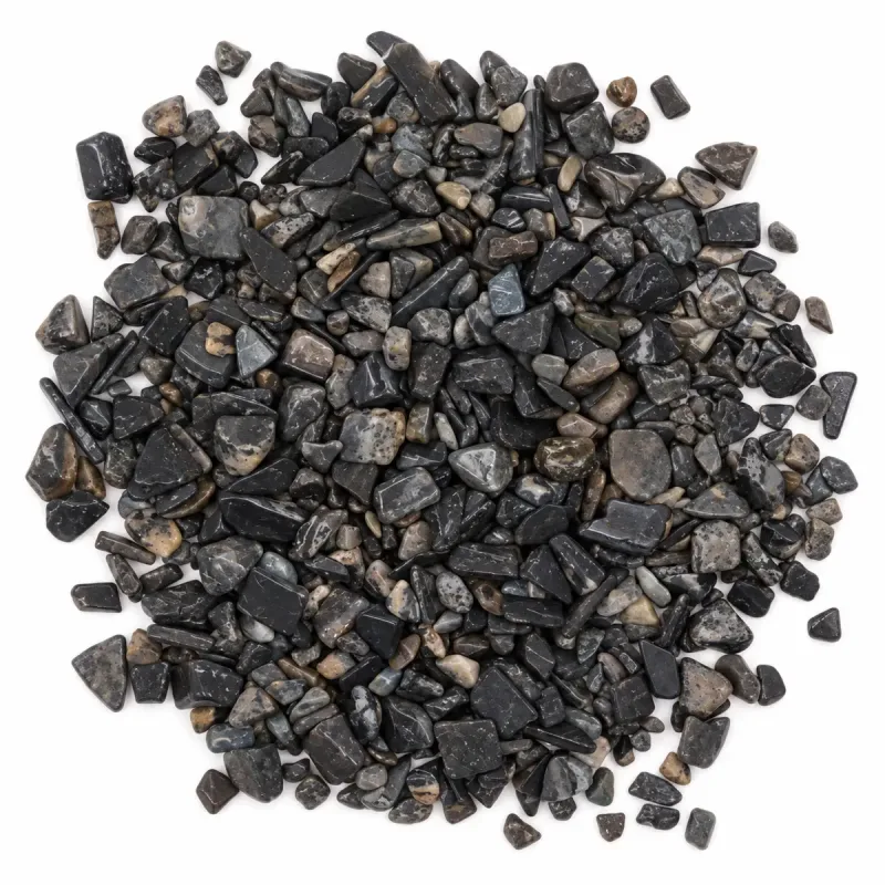 Black Tourmaline Gemstone Chips Bulk - 1KG