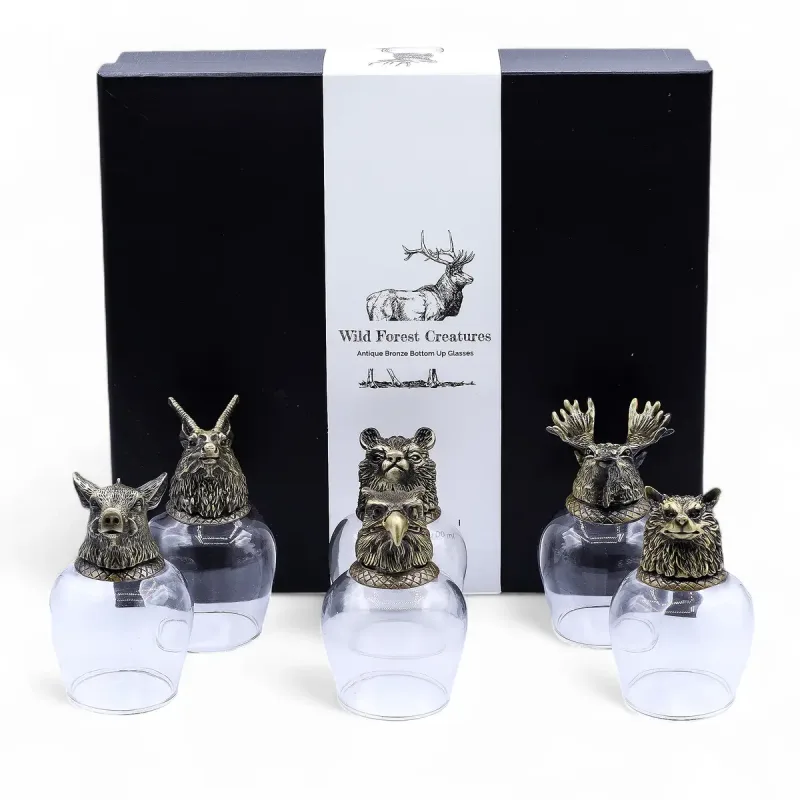 Set de regalo de 6 vasos (50ml) - Criaturas Místicas - Bronce Antiguo