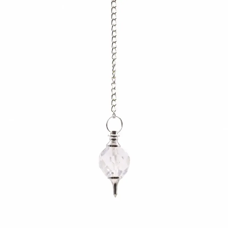 Facted Gemstone Pendulum - Rock Quartz