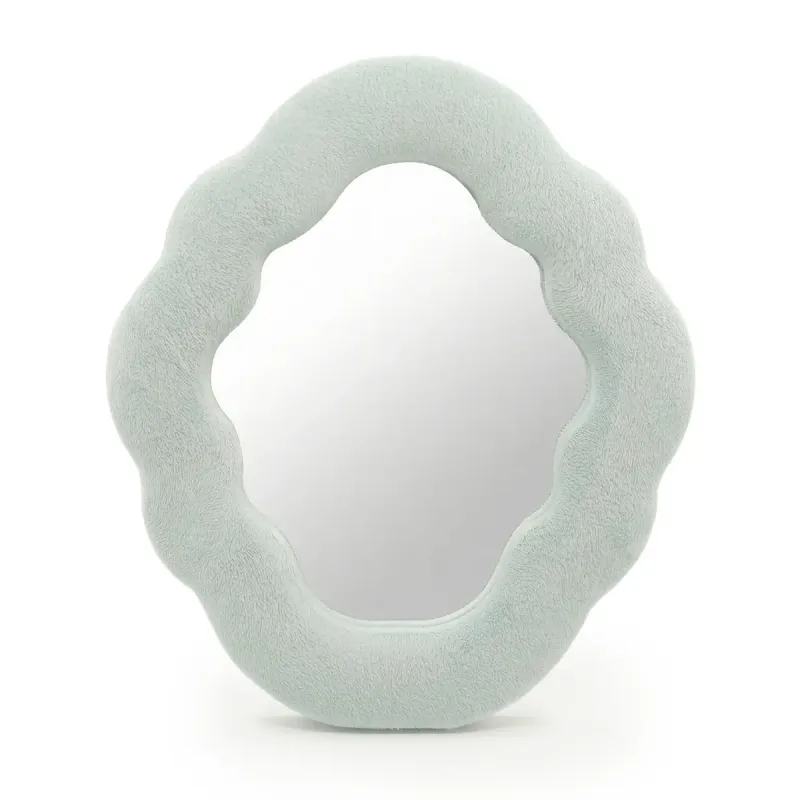 Espejo suave y ondulado – Nube – Azul nube (28x24x2.3cm)