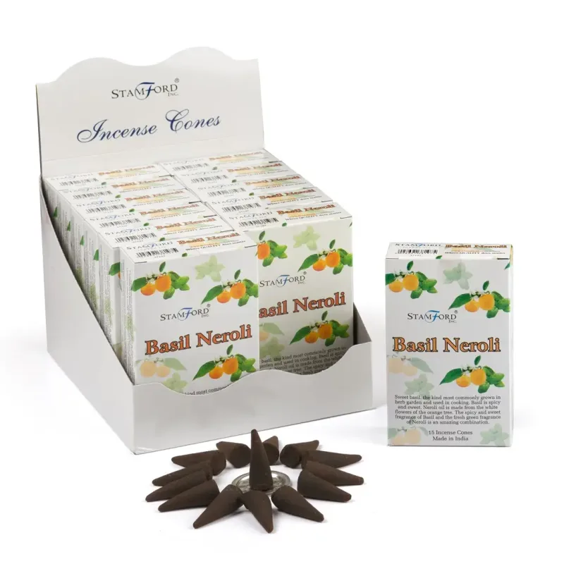 Conos De Incienso De Albahaca Y Neroli