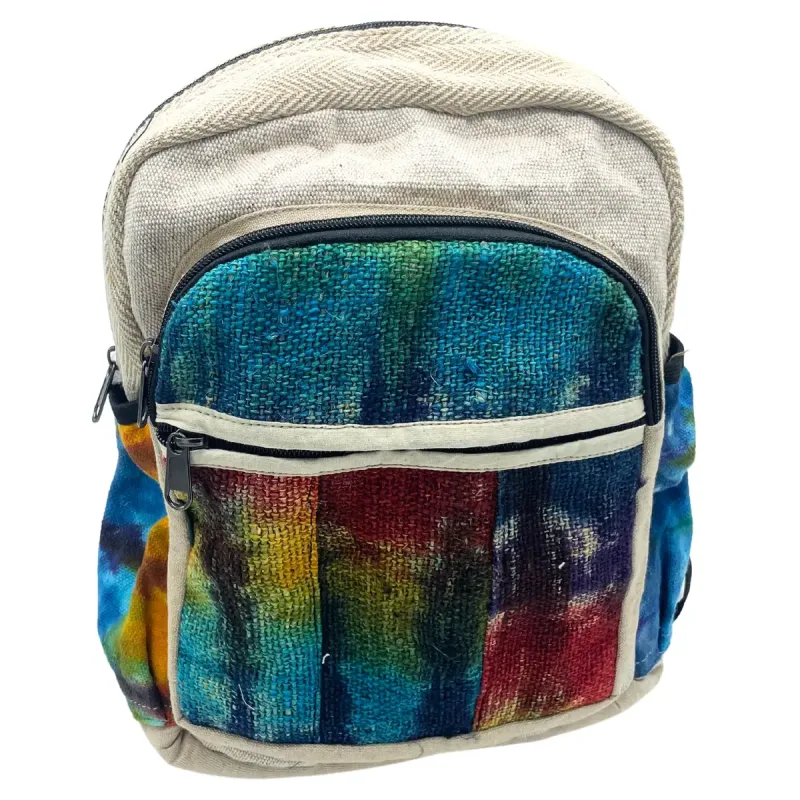 Mochila mediana de cáñamo Tiedye sin estampado
