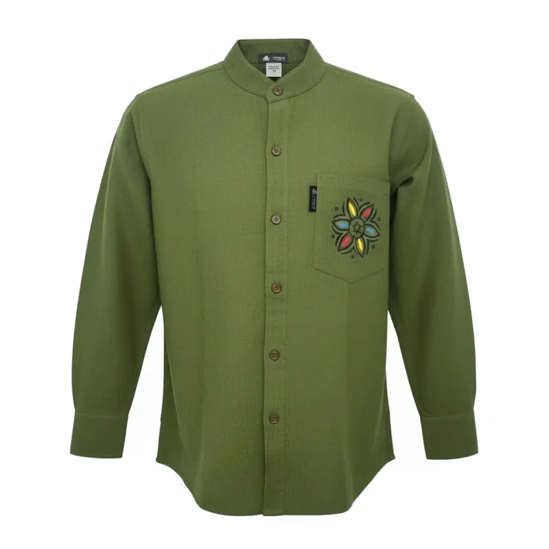 Nomad Sari Kathmandu Shirt - Verde Bosque - Mediano