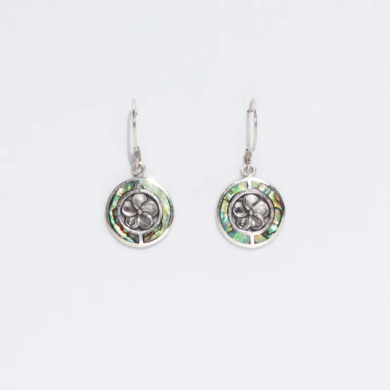 Pendientes de Concha y Plata - Frangipani - Abalón