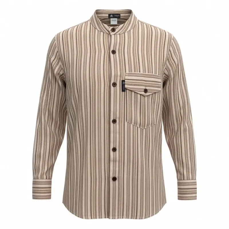 Nomad Sari Camisa de abuelo - marrón beige - XL