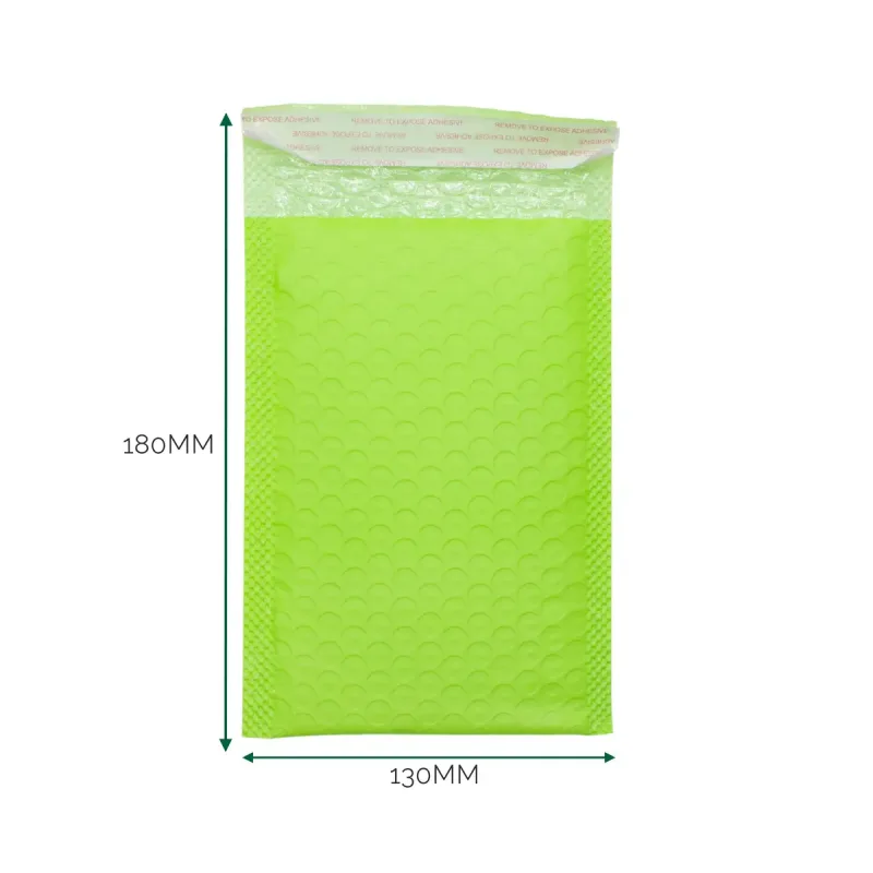 Sobre burbuja de polietileno verde (130x180+40mm)