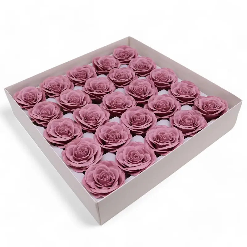 Flor de jabón artesanal - Vintage Rose - Malva