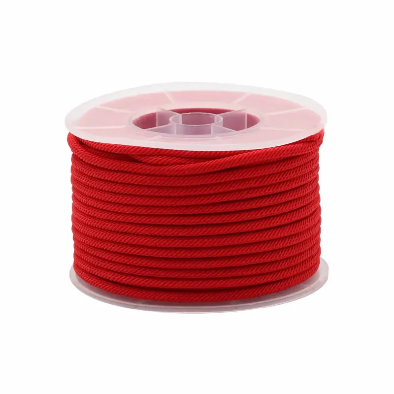 Rollo de cordon rojo para accesorios - 3mm x 17m